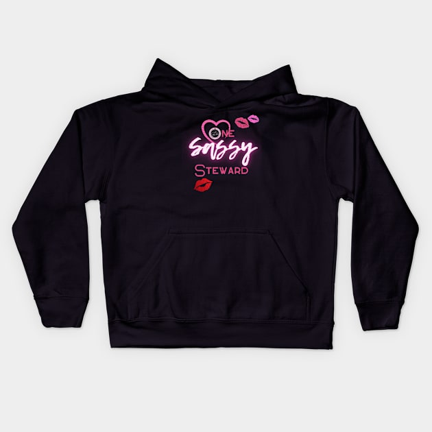 Sassy Steward Kids Hoodie by TorrezvilleTees